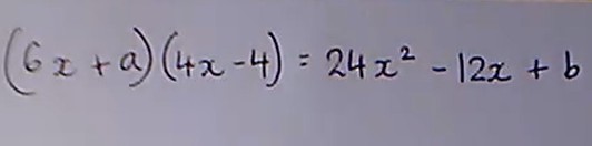 A video on expanding quadratics with unknown quantities